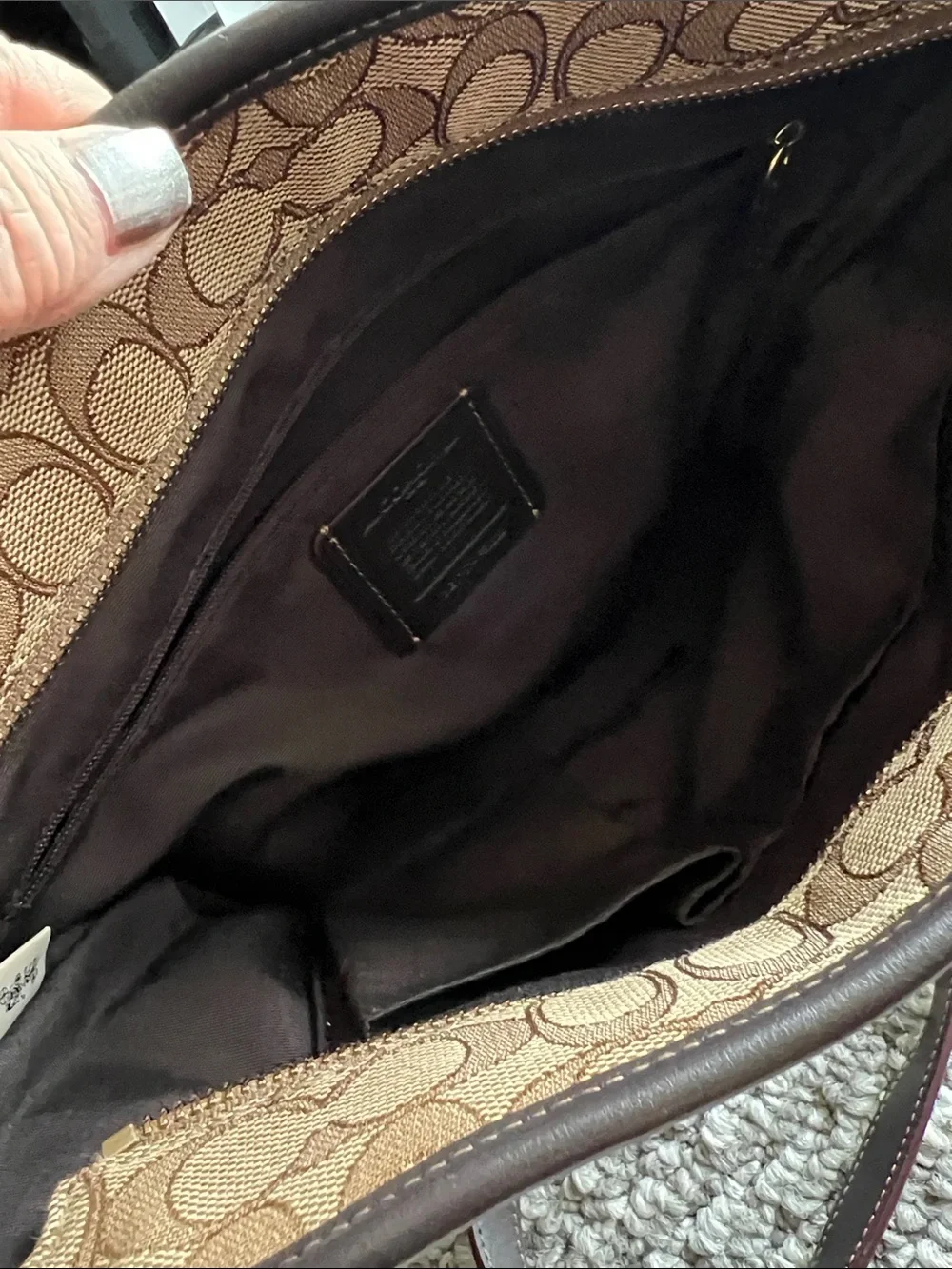 Coach Tan & Brown Signature Canvas Tote NO HANG TAG